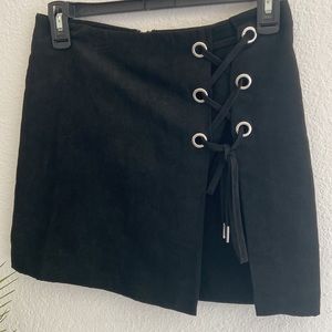 Black Suede Skirt